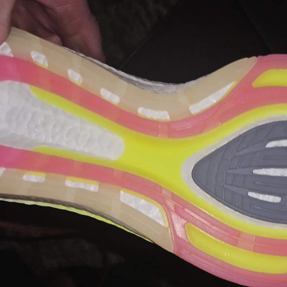 Adidas Ultraboost White and Neon Yellow Sneakers - Picture 6 of 13